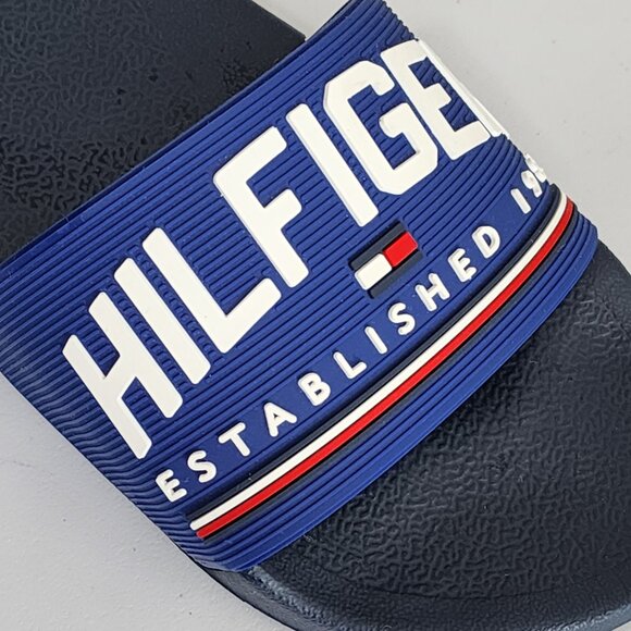 NEW Tommy Hilfiger Slides Sandal Size 8 Blue - Picture 3 of 6